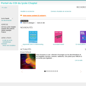 page accueil opac